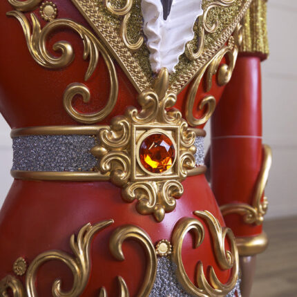 6 FT African American Red Nutcracker